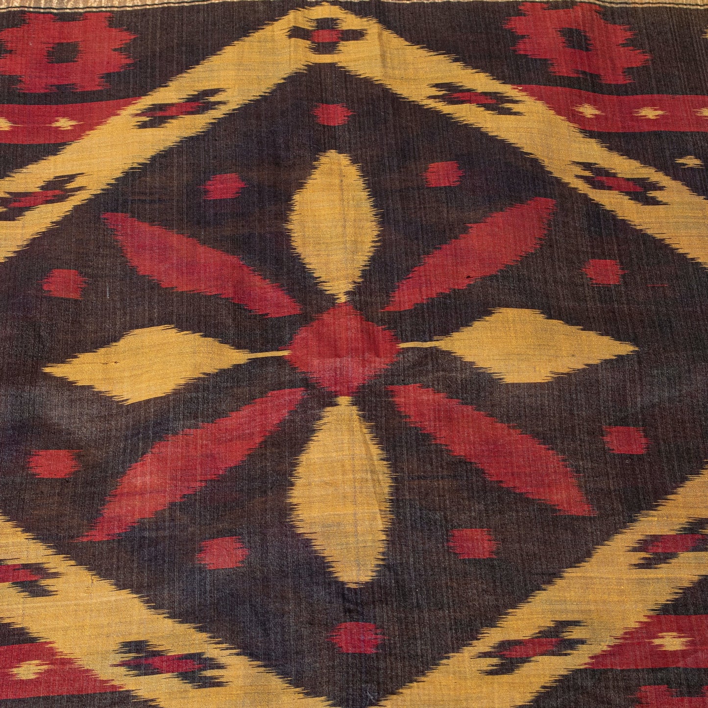 Sanskriti Vintage Red Cotton Silk Sarees Ikat Hand Woven Sambhalpuri 5.5 Yd Sari