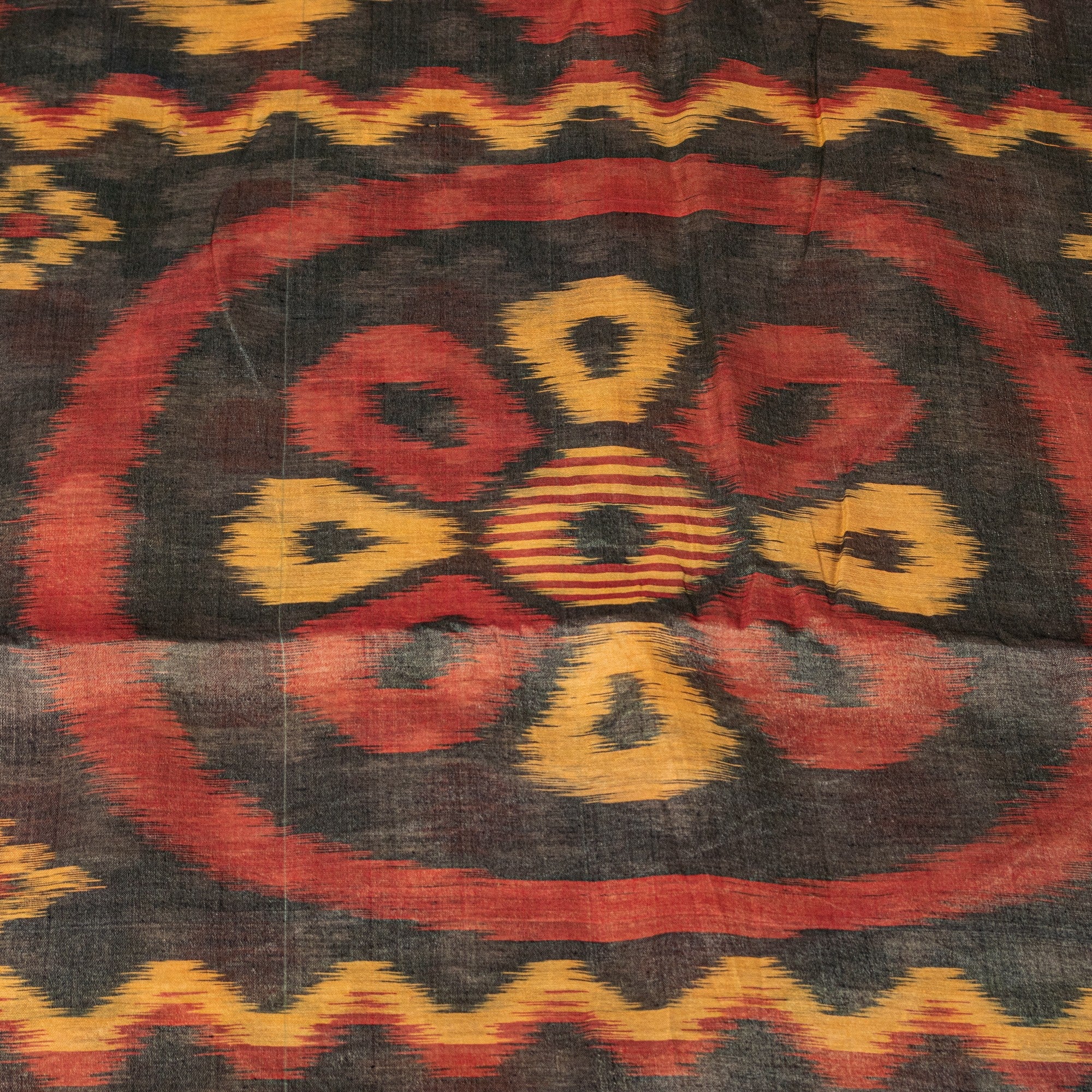 Sanskriti Vintage Black Cotton Silk Sarees Ikat Hand Woven Sambhalpuri 5 Yd Sari