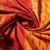 Sanskriti Vintage Yellow Pure Silk Sarees Ikat Hand Woven Pochampally 5+Yd Sari