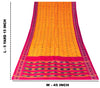 Sanskriti Vintage Yellow Pure Silk Sarees Ikat Hand Woven Pochampally 5+Yd Sari
