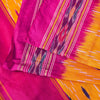 Sanskriti Vintage Yellow Pure Silk Sarees Ikat Hand Woven Pochampally 5+Yd Sari