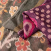 Sanskriti Vintage Purple Cotton Silk Sarees Ikat Hand Woven Sambhalpuri 5.5 Yd