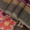 Sanskriti Vintage Purple Cotton Silk Sarees Ikat Hand Woven Sambhalpuri 5.5 Yd