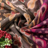 Sanskriti Vintage Purple Cotton Silk Sarees Ikat Hand Woven Sambhalpuri 5.5 Yd