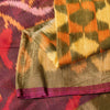 Sanskriti Vintage Brown Cotton Silk Sarees Ikat Hand Woven Sambhalpuri 5+Yd Sari