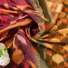 Sanskriti Vintage Brown Cotton Silk Sarees Ikat Hand Woven Sambhalpuri 5+Yd Sari