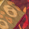 Sanskriti Vintage Brown Cotton Silk Sarees Ikat Hand Woven Sambhalpuri 5+Yd Sari
