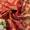 Sanskriti Vintage Dark Red Cotton Silk Sarees Ikat Hand Woven Sambhalpuri 5.5 Yd