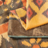 Sanskriti Vintage Yellow Cotton Silk Sarees Ikat Hand Woven Sambhalpuri 5.5 Yd