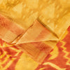 Sanskriti Vintage Yellow Blend Silk Sarees Ikat Handwoven Sambhalpuri 5.5Yd Sari