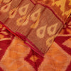 Sanskriti Vintage Red Cotton Silk Saree Ikat Hand-Woven Sambhalpuri 5.5Yd Sari
