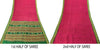 Sanskriti Vintage Pink Pure Silk Saree Peacock Floral Thread Hand-Woven 5.5 YD