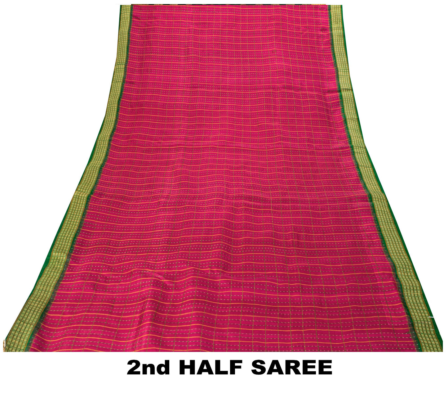 Sanskriti Vintage Pink Pure Silk Saree Peacock Floral Thread Hand-Woven 5.5 YD