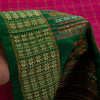 Sanskriti Vintage Pink Pure Silk Saree Peacock Floral Thread Hand-Woven 5.5 YD