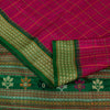 Sanskriti Vintage Pink Pure Silk Saree Peacock Floral Thread Hand-Woven 5.5 YD