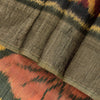 Sanskriti Vintage Black Cotton Silk Saree Ikat Hand Woven Sambhalpuri 5.5Yd Sari