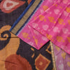 Sanskriti Vintage Pink Cotton Silk Saree Ikat Hand Woven Sambhalpuri 5.5Yd Sari