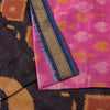 Sanskriti Vintage Pink Cotton Silk Saree Ikat Hand Woven Sambhalpuri 5.5Yd Sari