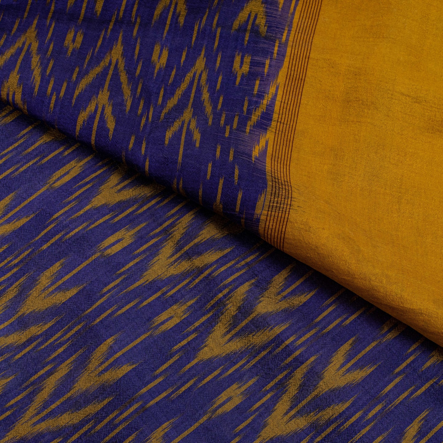 Sanskriti Vintage Purple Soft Pure Silk Saree Ikat Hand Woven Pochampally 5+Yd