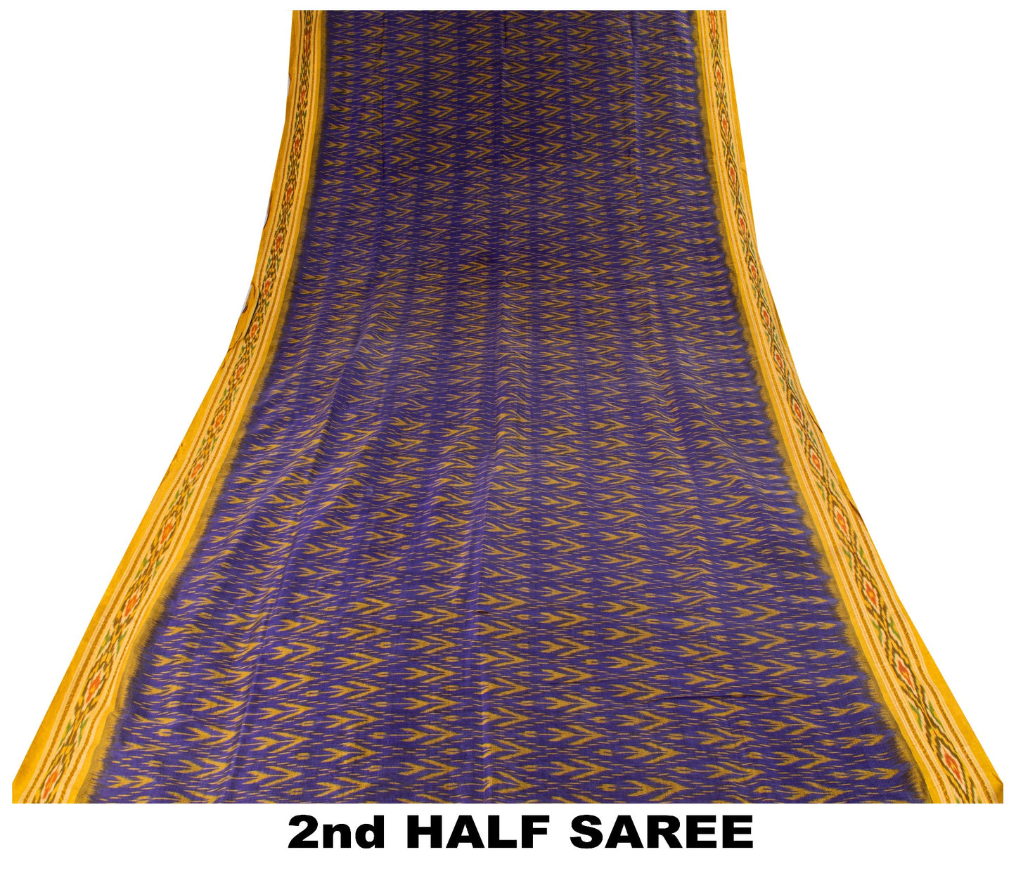 Sanskriti Vintage Purple Soft Pure Silk Saree Ikat Hand Woven Pochampally 5+Yd
