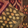 Sanskriti Vintage Brown Soft Cotton Silk Saree Ikat Hand Woven Sambhalpuri 5.5Yd