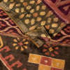 Sanskriti Vintage Brown Soft Cotton Silk Saree Ikat Hand Woven Sambhalpuri 5.5Yd