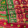 Sanskriti Vintage Red Pure Silk Saree Double Ikat Hand Woven Patan Patoal 6+Yd