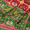Sanskriti Vintage Red Pure Silk Saree Double Ikat Hand Woven Patan Patoal 6+Yd