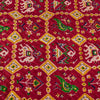 Sanskriti Vintage Red Pure Silk Saree Double Ikat Hand Woven Patan Patoal 6+Yd