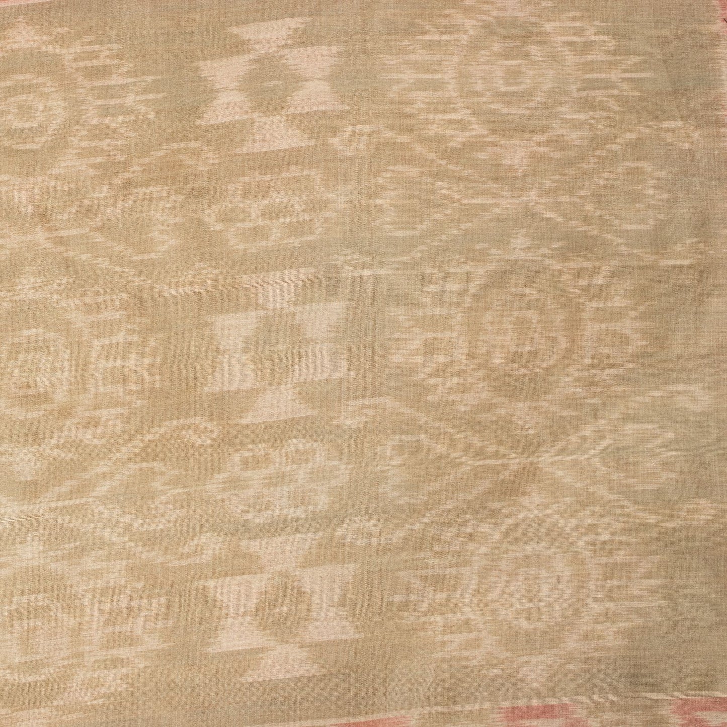 Sanskriti Vintage Peach Pure Silk Saree Ikat Hand Woven Pochampally 5+Yd Sari