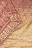 Sanskriti Vintage Peach Pure Silk Saree Ikat Hand Woven Pochampally 5+Yd Sari