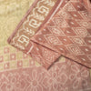 Sanskriti Vintage Peach Pure Silk Saree Ikat Hand Woven Pochampally 5+Yd Sari