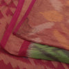 Sanskriti Vintage Green Cotton Silk Saree Ikat Hand Woven Sambhalpuri 5.5Yd Sari