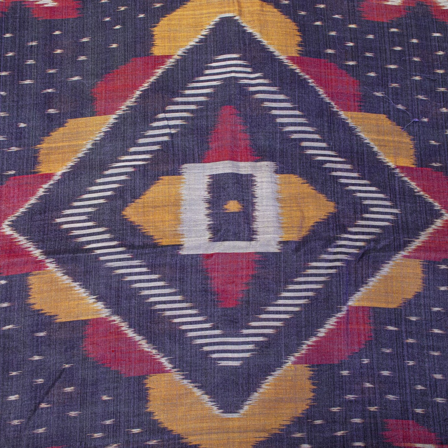 Sanskriti Vintage Green-Blue Soft Cotton Silk Saree Ikat Hand Woven 5.5Yd Sari