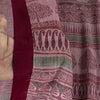 Sanskriti Vintage Pink Soft Pure Cotton Saree Block & Ikat Printed 5.5Yd Sari