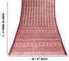 Sanskriti Vintage Pink Soft Pure Cotton Saree Block & Ikat Printed 5.5Yd Sari