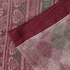 Sanskriti Vintage Pink Soft Pure Cotton Saree Block & Ikat Printed 5.5Yd Sari