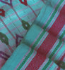 Sanskriti Vintage Blue Pure Silk Saree Ikat Print & Woven 5+Yd Sari Craft Fabric