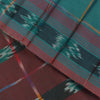 Sanskriti Vintage Blue 100%Pure Silk Saree Ikat Hand Woven Pochampally 5+Yd Sari