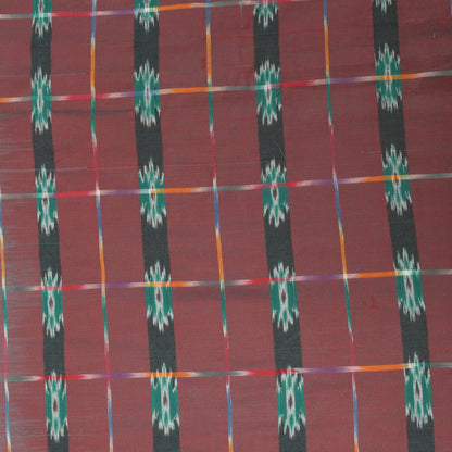 Sanskriti Vintage Blue 100%Pure Silk Saree Ikat Hand Woven Pochampally 5+Yd Sari