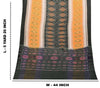 Sanskriti Vintage Black-Yellow Pure Silk Saree Ikat Hand Woven Sambhalpuri 5.5Yd
