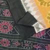 Sanskriti Vintage Black-Yellow Pure Silk Saree Ikat Hand Woven Sambhalpuri 5.5Yd