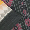Sanskriti Vintage Black-Yellow Pure Silk Saree Ikat Hand Woven Sambhalpuri 5.5Yd
