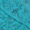 Sanskriti New Embroidered Woven Blue Pure Wool Shawl Stole Paisley Scarf