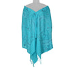 Sanskriti New Embroidered Woven Blue Pure Wool Shawl Stole Paisley Scarf