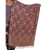 Sanskriti New Pashmina Woven Viscose Hand Embroidered Shawl Purple Stole