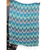 Sanskriti New Viscose Printed Indian Shawl Blue Stole Scarf Geometrical Scarves