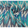Sanskriti New Viscose Printed Indian Shawl Blue Stole Scarf Geometrical Scarves
