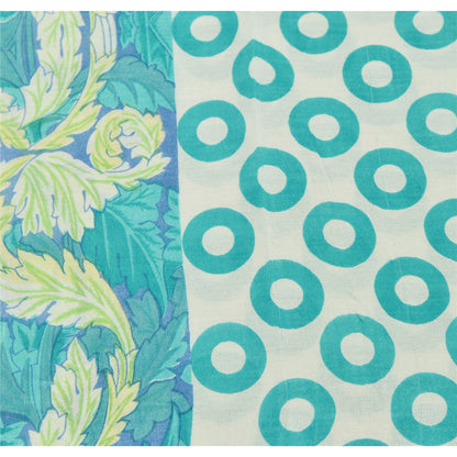 Sanskriti New Viscose Printed Shawl White Stole Scarf Floral Wrap Scarves