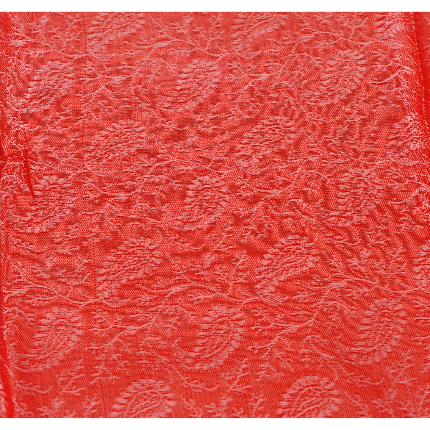 Sanskriti New Woven Silk Scarf Red Stole Paisley Wrap Scarves